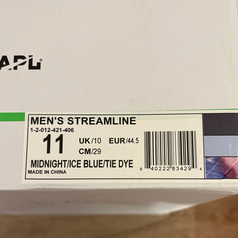 APL Men's Streamline Midnight and Ice Blue tie dye Sneakers - Picture 2 of 5